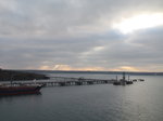 SX01180 Water spraying from oil tanker rig in Milford Haven.jpg